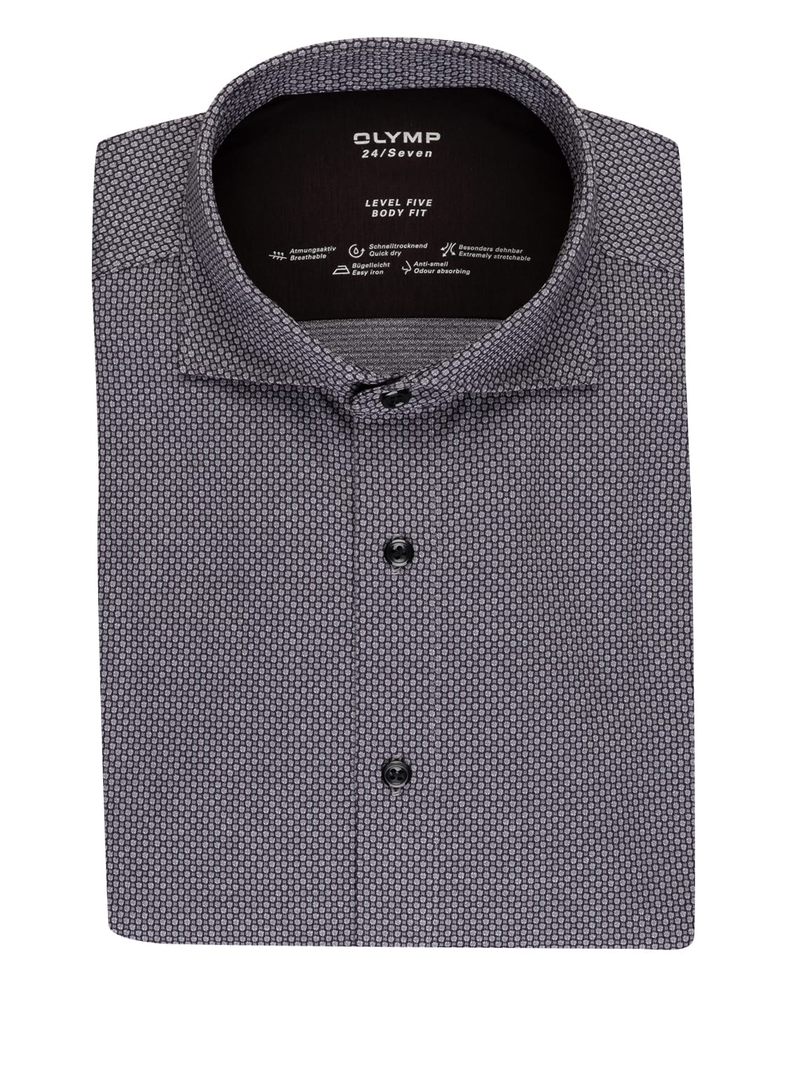 Image of Olymp Jerseyhemd Level Five 24/Seven Body Fit silber