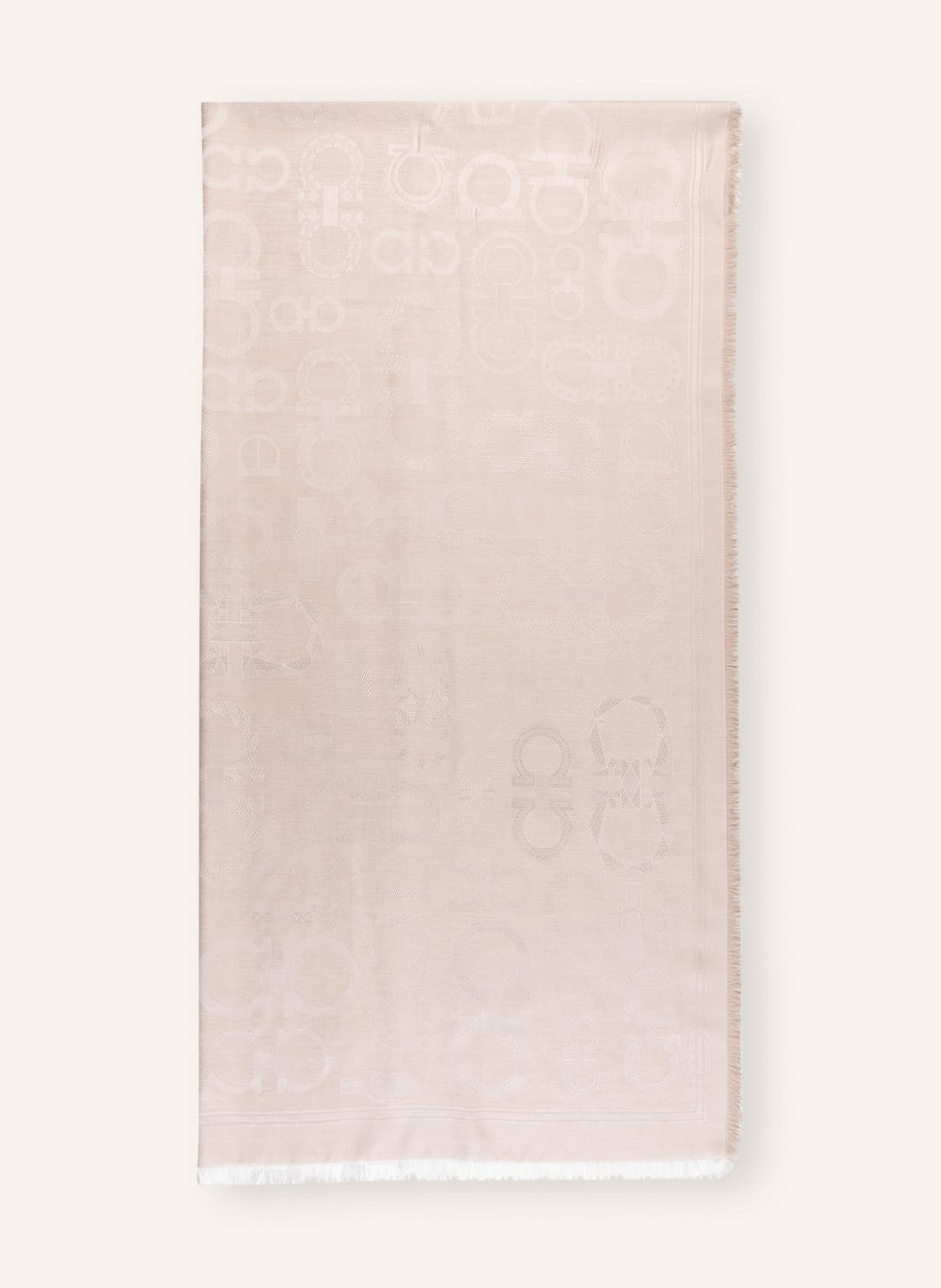 Image of Ferragamo Schal Fibbie Mit Seide Und Cashmere beige
