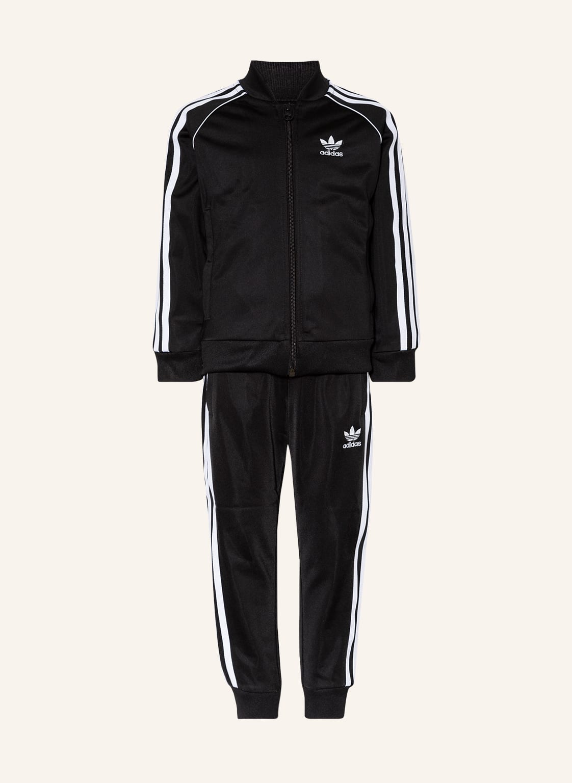 Image of Adidas Originals Trainingsanzug Mit Galonstreifen schwarz
