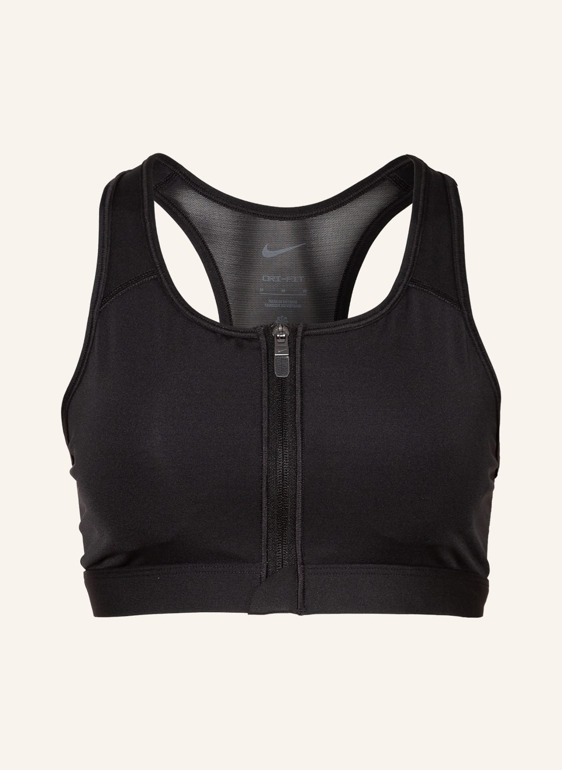 Image of Nike Sport-Bh Dri-Fit Swoosh Mit Mesh-Einsatz schwarz