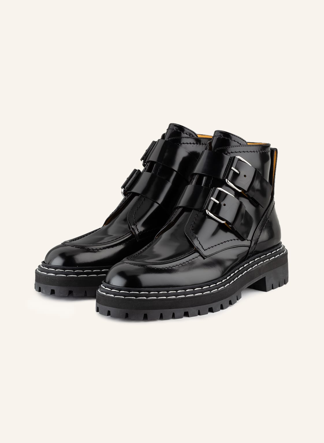 Image of Proenza Schouler Biker Boots Lug Sole schwarz