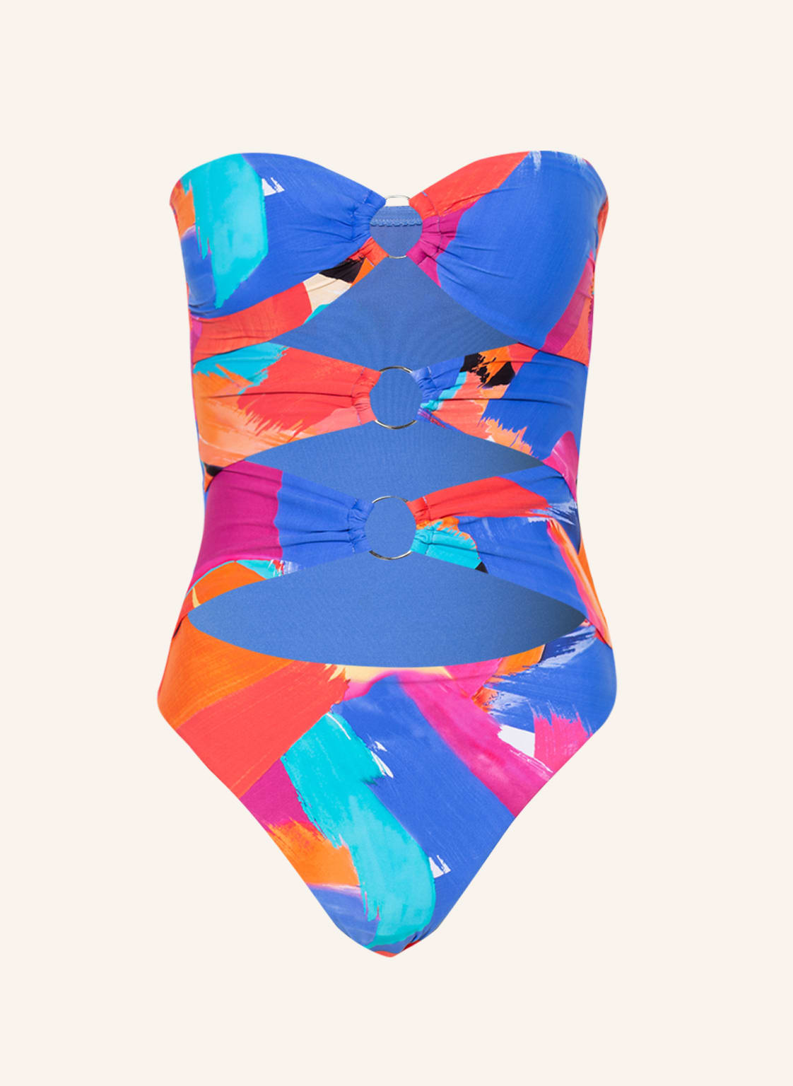 Image of Seafolly Bandeau-Badeanzug Arthouse rot