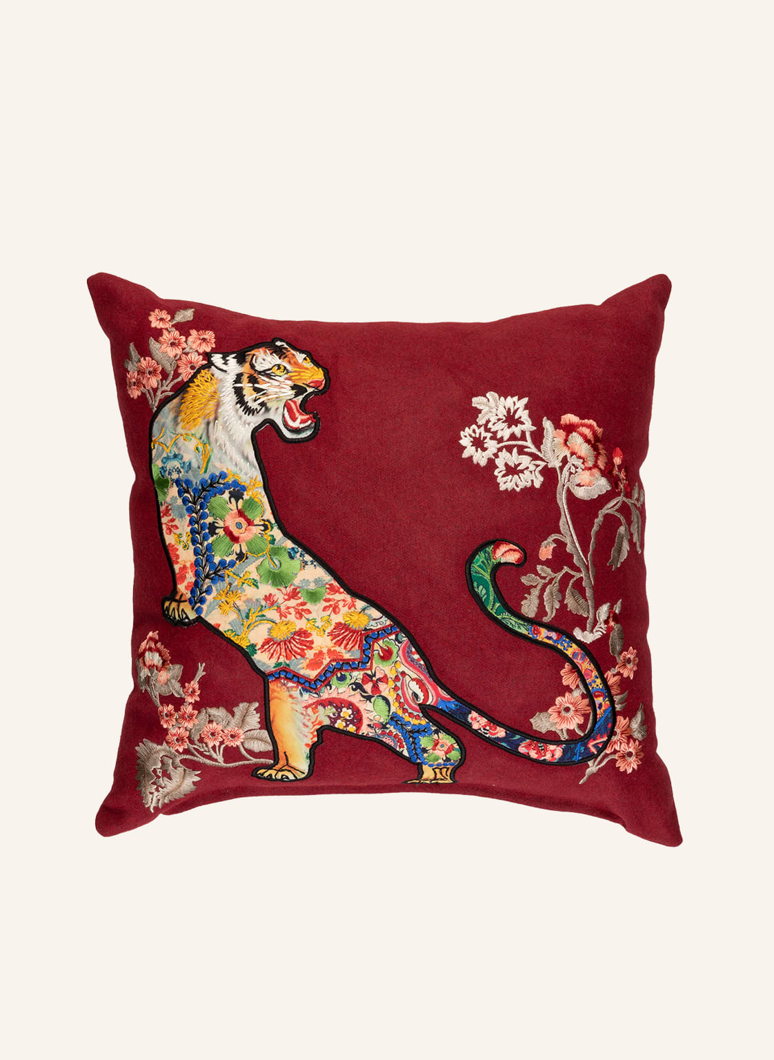 Image of Etro Home Samt-Dekokissen rot