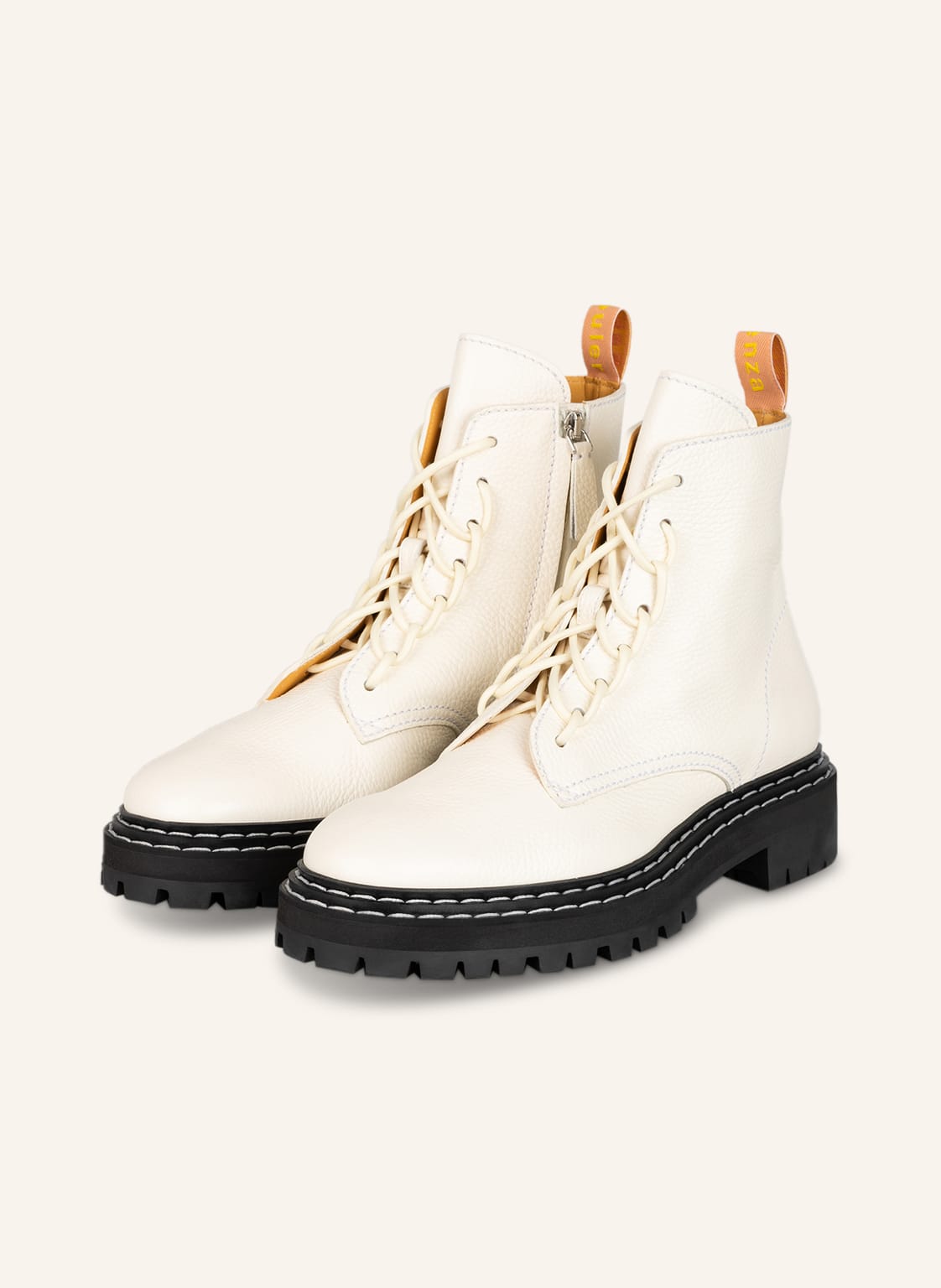 Image of Proenza Schouler Schnürboots Luc Sole weiss