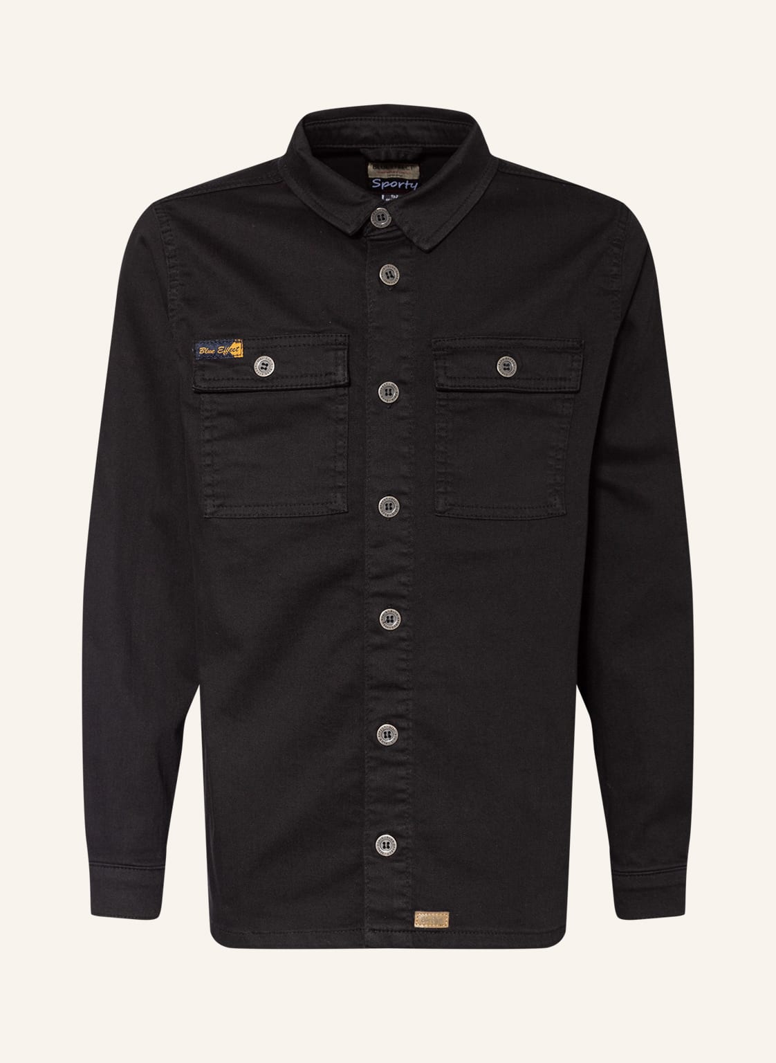Image of Blue Effect Overshirt schwarz