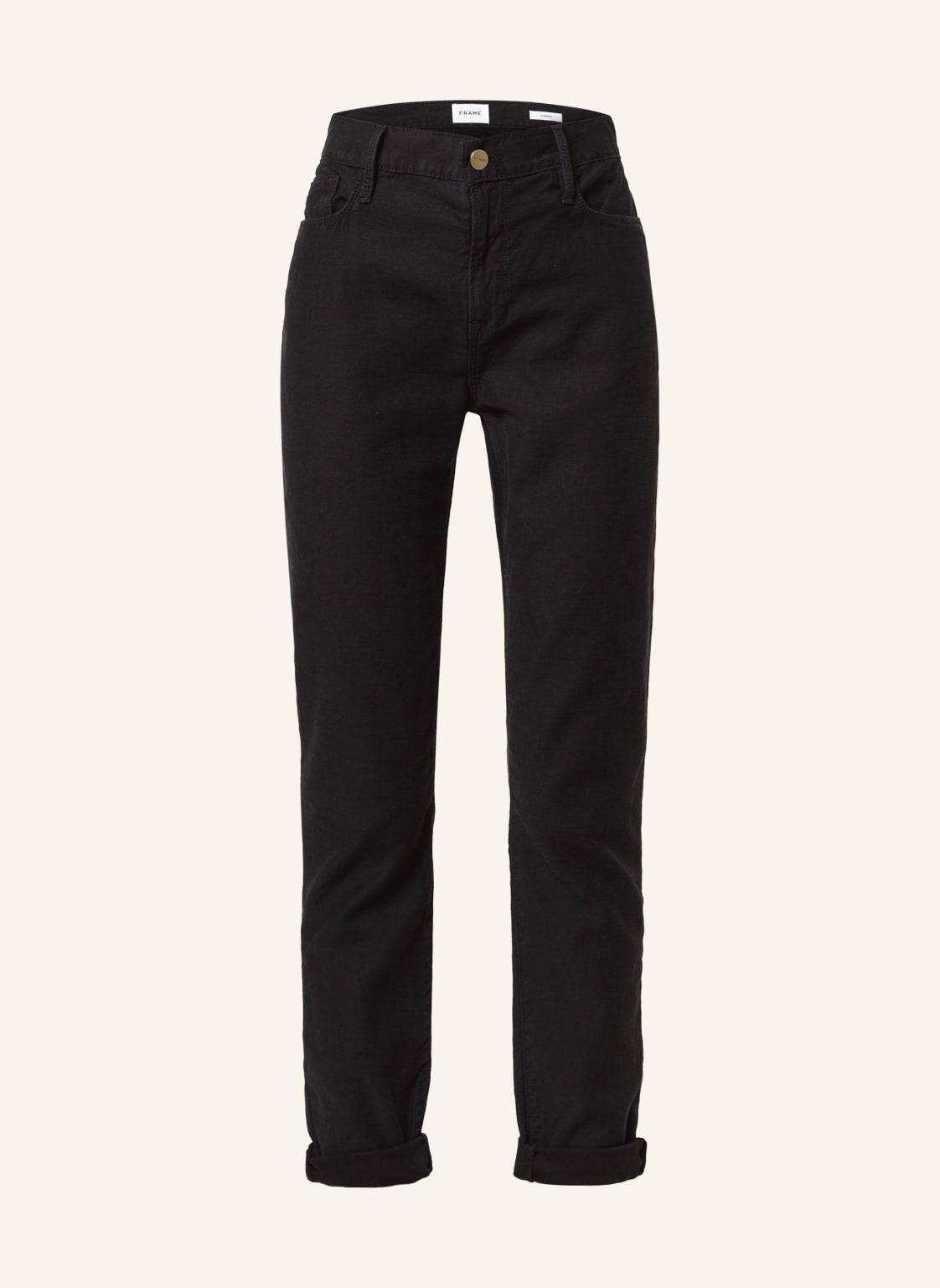 Image of Frame Denim Straight Jeans Le Garcon schwarz