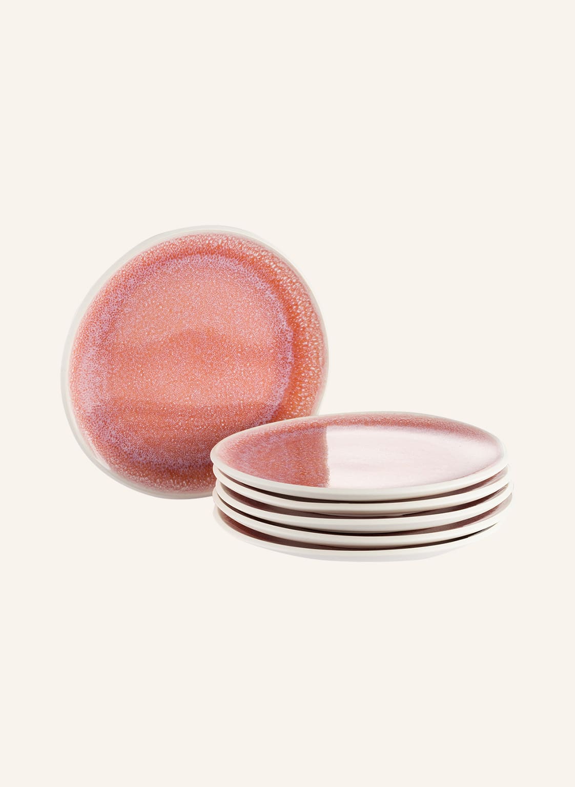 Image of Rosenthal 6er-Set Dessertteller Junto Rose Quartz rosa