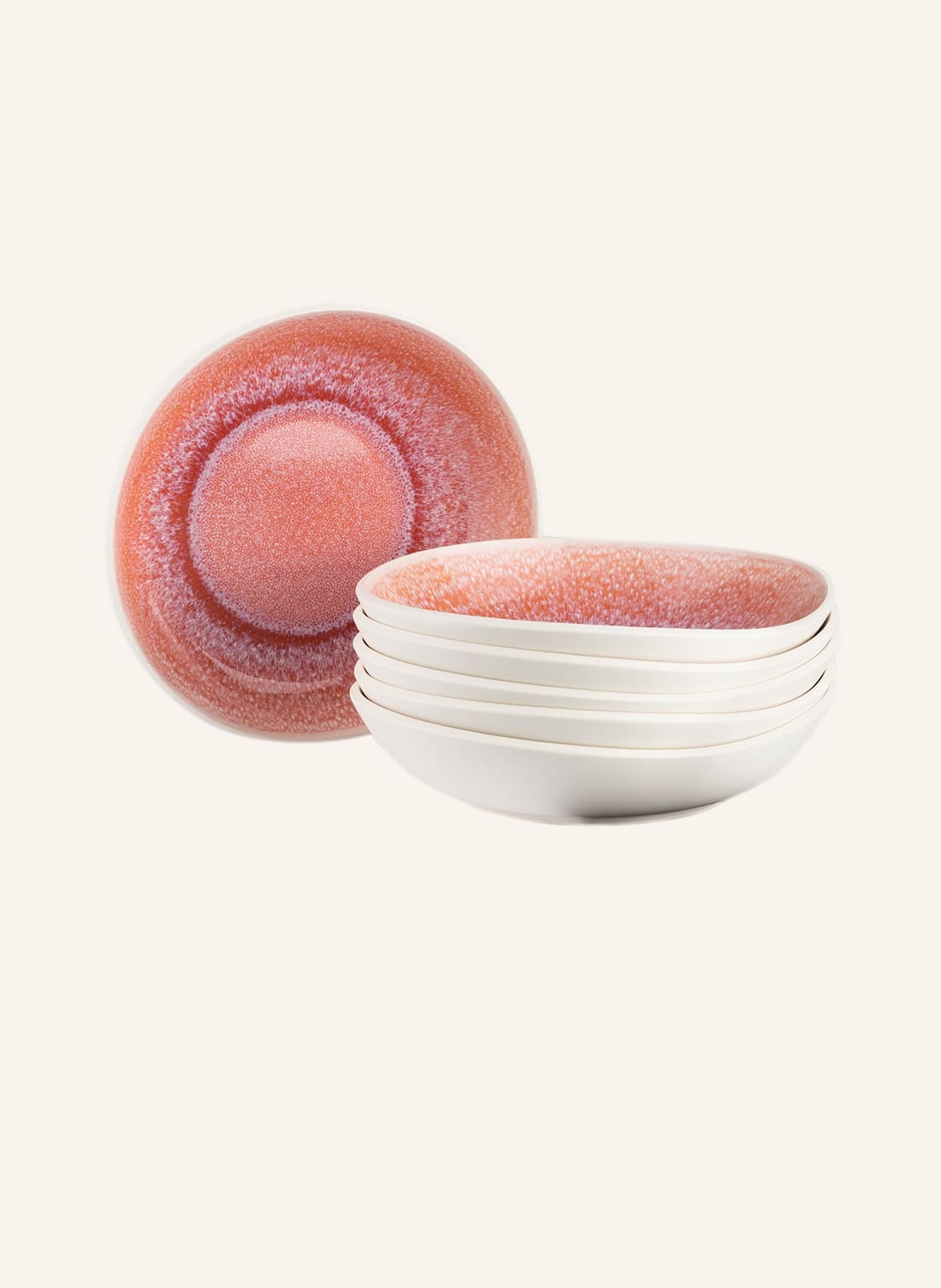 Image of Rosenthal 6er-Set Suppenteller Junto Rose Quartz rosa