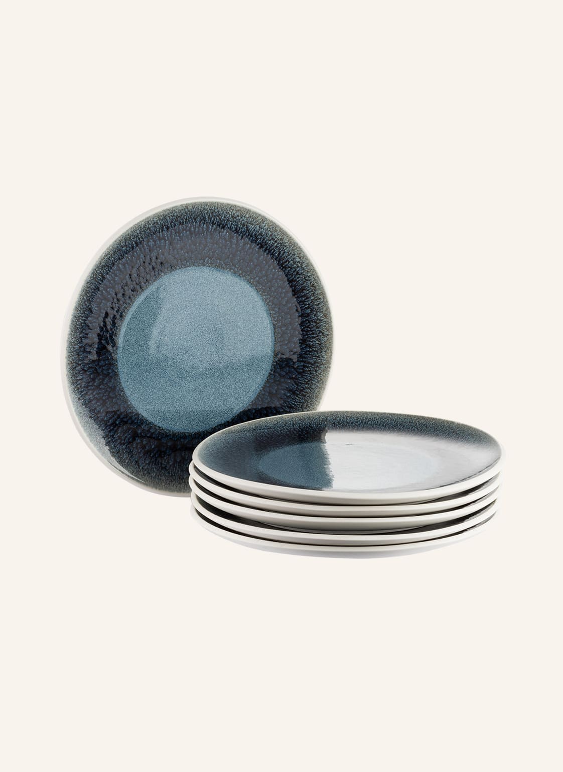 Image of Rosenthal 6er-Set Speiseteller Junto Aquamarine blau