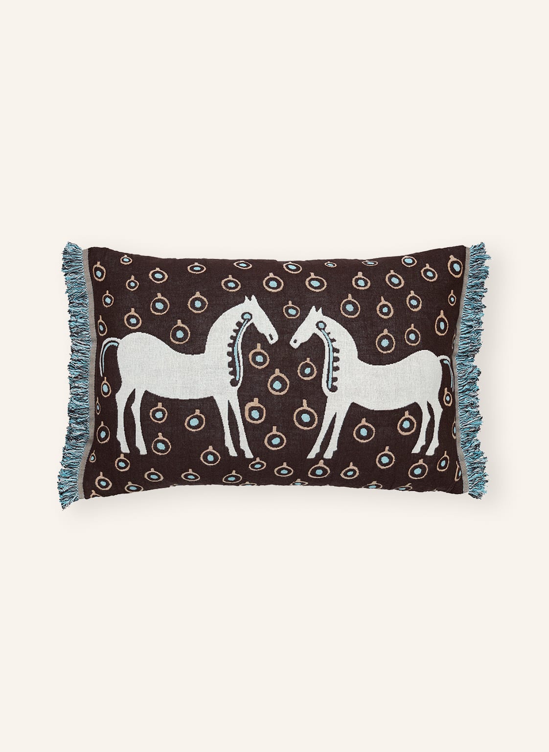 Image of Marimekko Dekokissenhülle Musta Tamma braun