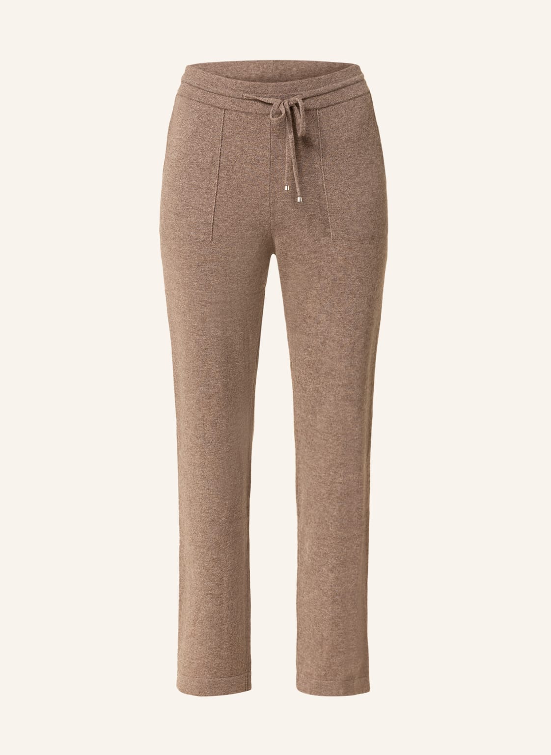 Image of Lilienfels Strickhose Im Jogging-Stil Mit Cashmere beige