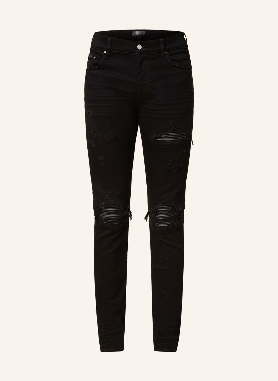 Image of Amiri Destroyed Jeans mx1 Skinny Fit schwarz