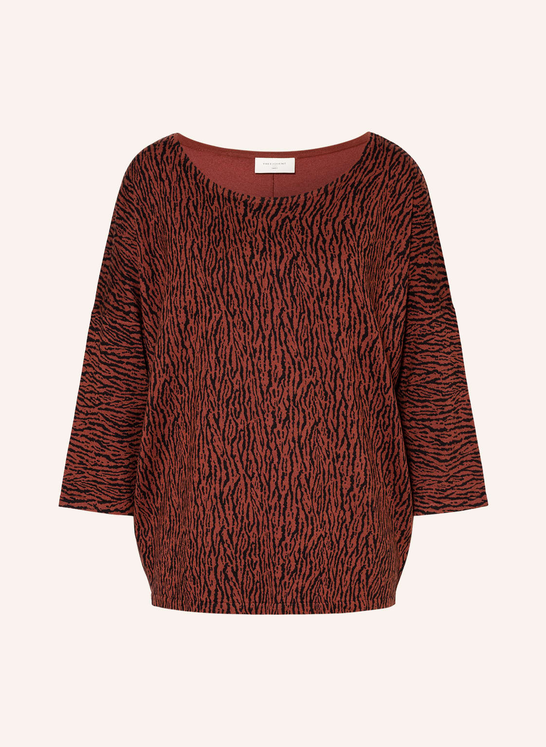 Image of Freequent Pullover Jone Mit 3/4-Arm rot