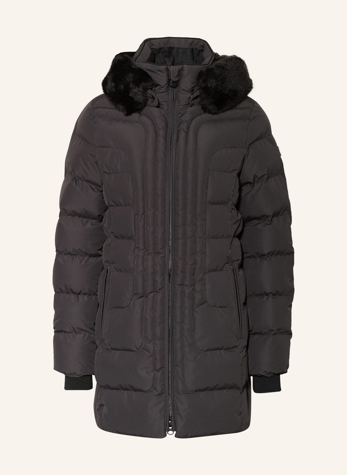 Image of Wellensteyn Steppmantel Belvitesse Mit Abnehmbarem Kunstfellbesatz grau