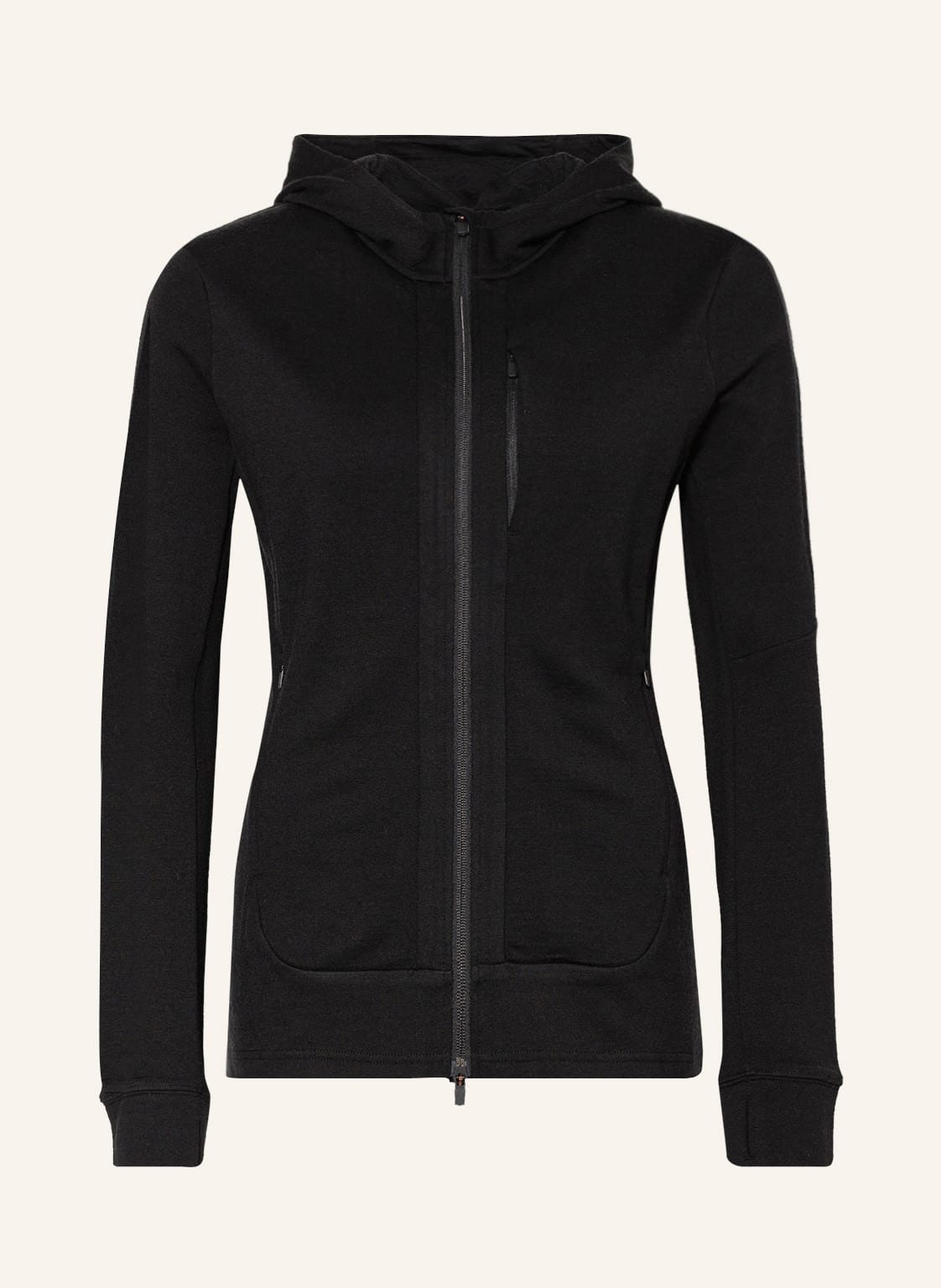 Image of Icebreaker Unterziehjacke Merino Quantum Iii Aus Merinowolle schwarz