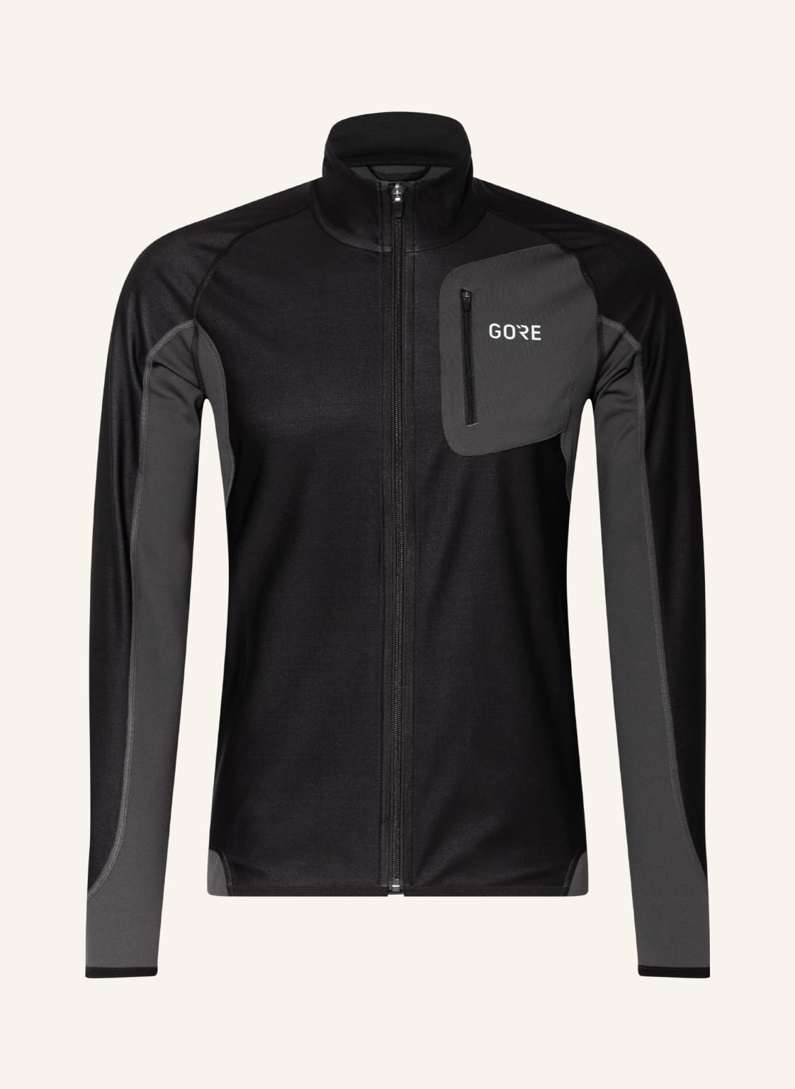 Image of Gore Running Wear Laufjacke r3 Partial Gore® Windstopper® schwarz