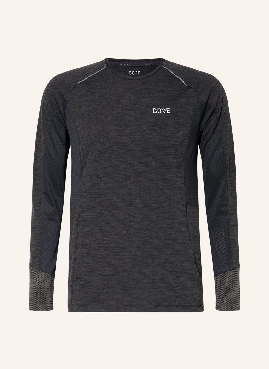 Image of Gore Running Wear Laufshirt Energetic Mit Mesh-Einsätzen schwarz