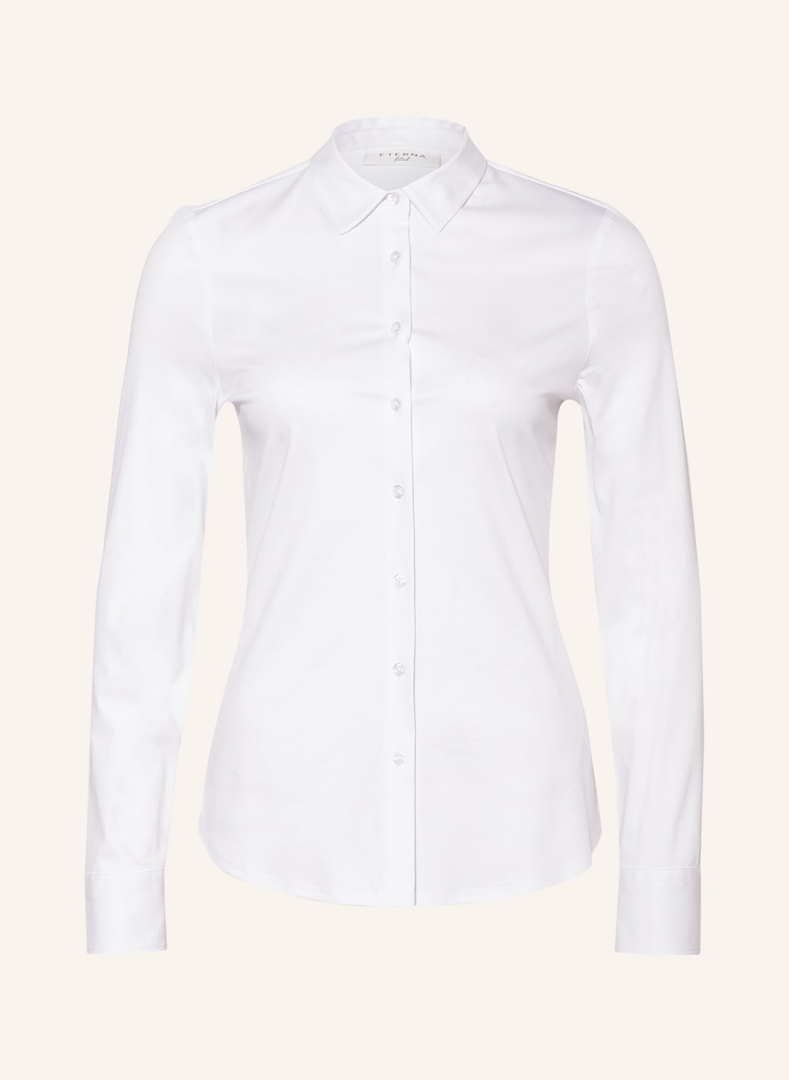 Image of Eterna Hemdbluse Aus Jersey weiss