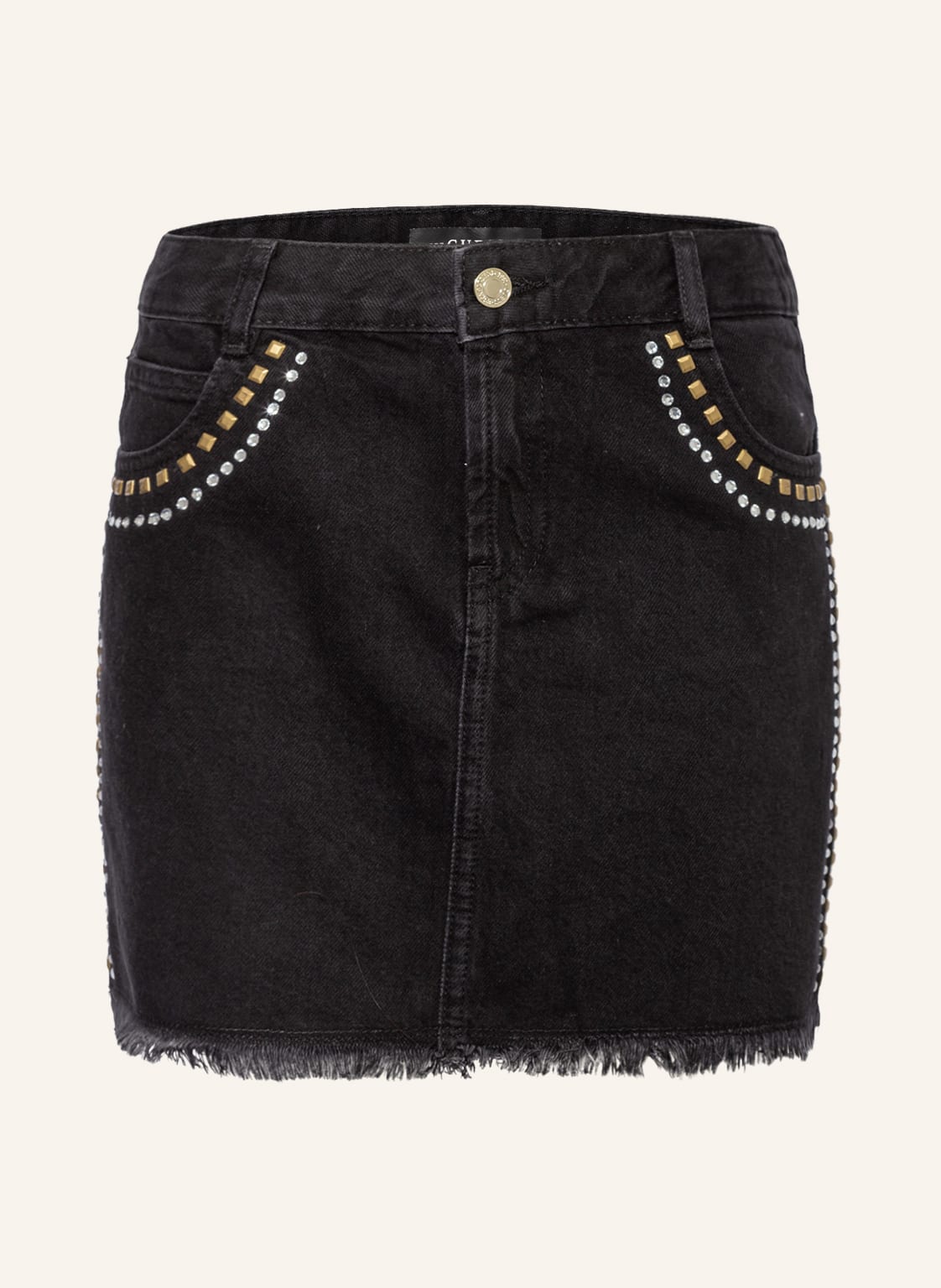 Guess Rock Mit Nieten- Und Schmucksteinbesatz schwarz