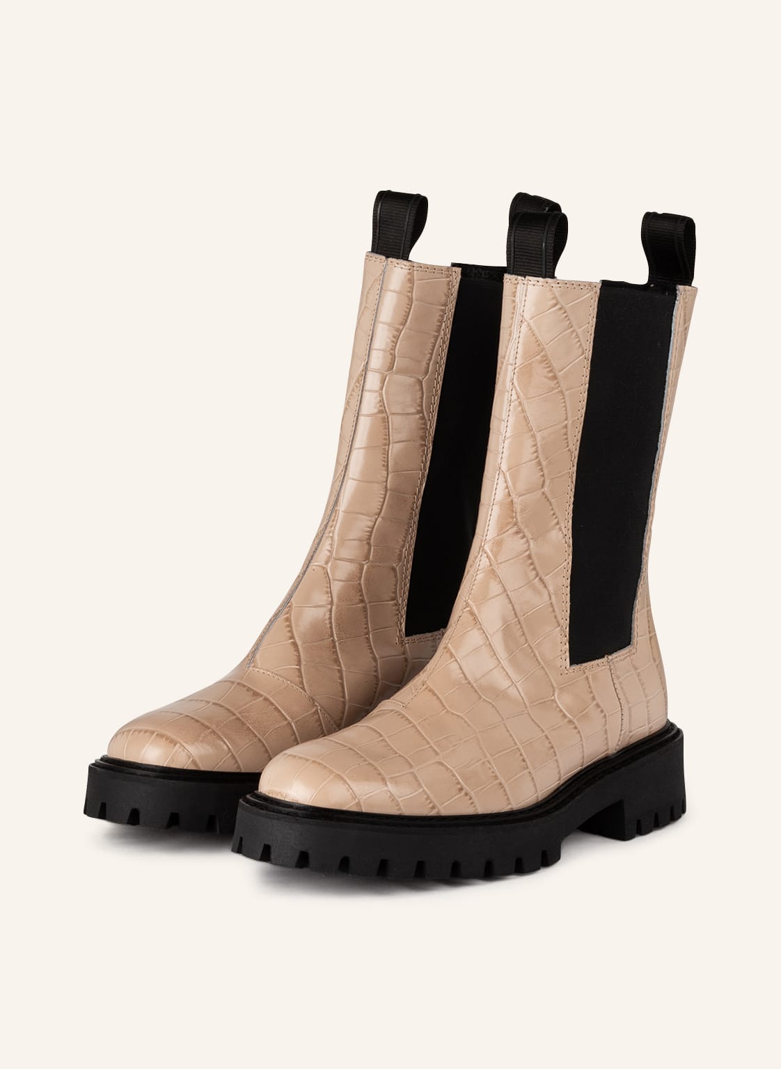 Image of Läst Chelsea-Boots Angie beige