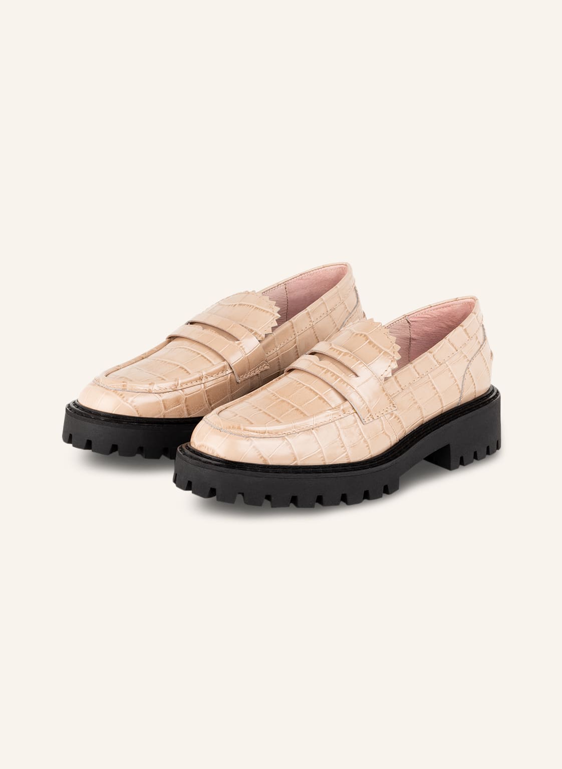 Image of Läst Plateau-Loafer beige