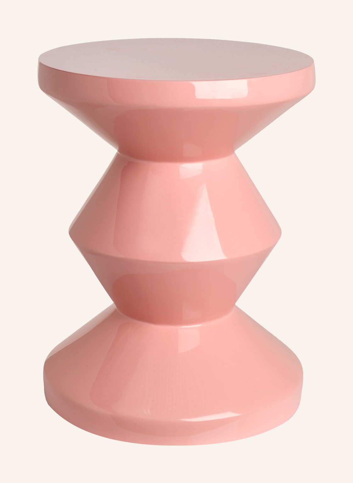 Image of Pols Potten Hocker Zig Zag rosa