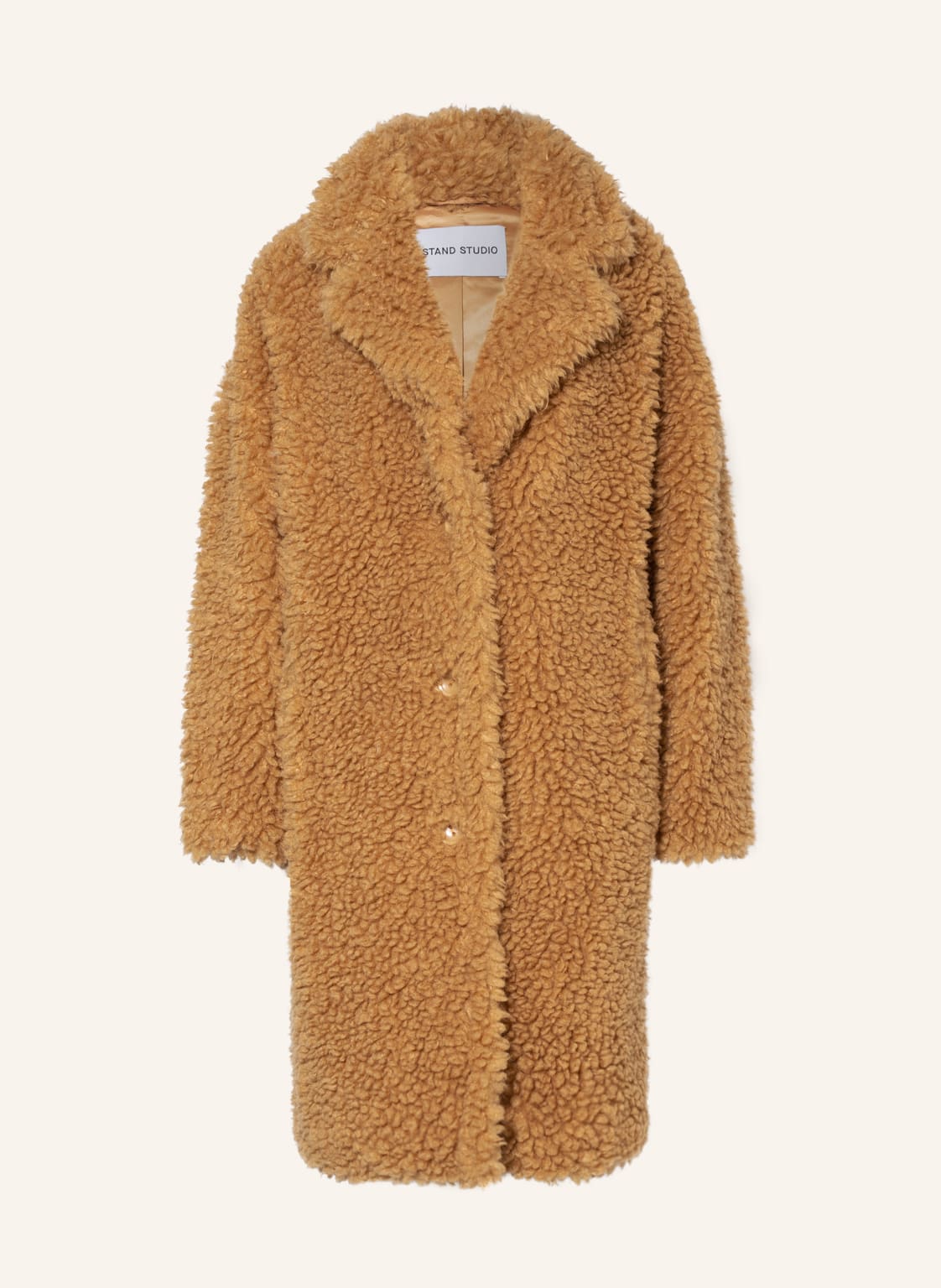 Image of Stand Studio Teddyfell-Mantel Anika braun