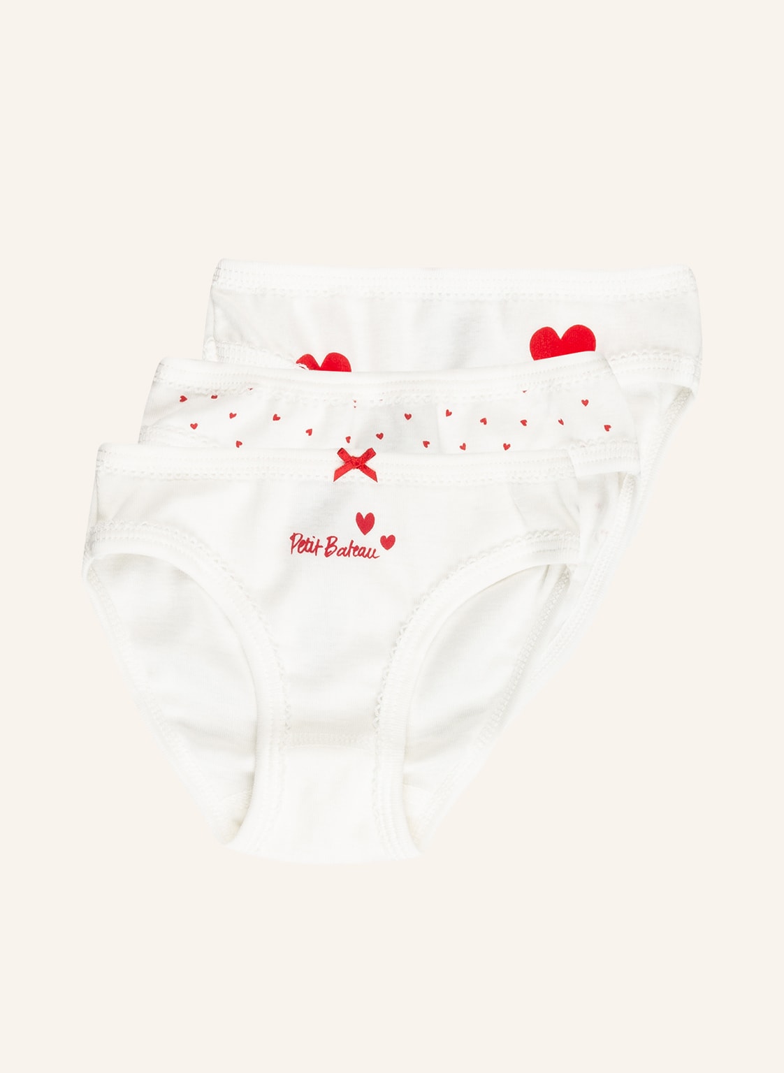 Image of Petit Bateau 3er-Pack Slips weiss