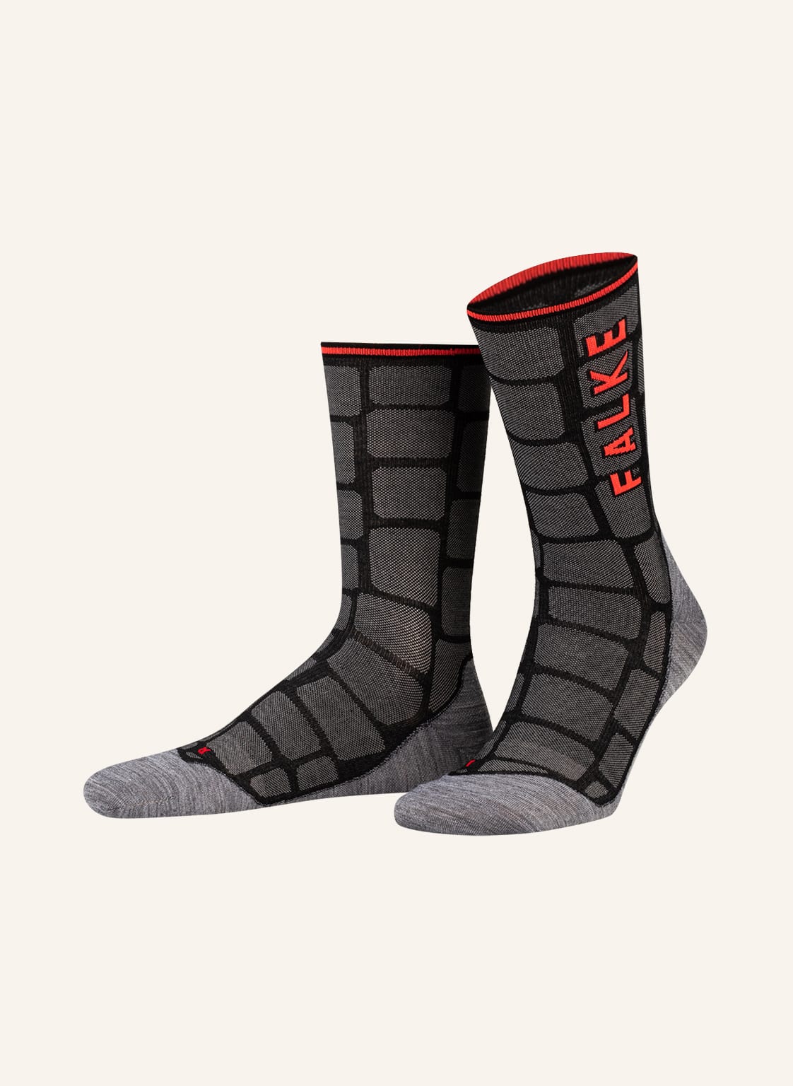 Image of Falke Radsocken bc6 Cobblestone schwarz