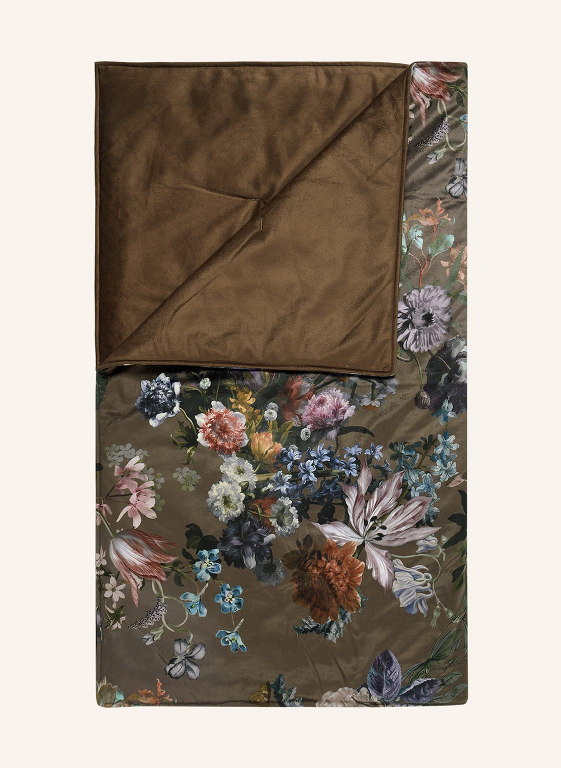 Image of Essenza Samt-Plaid Isabelle Zum Wenden braun