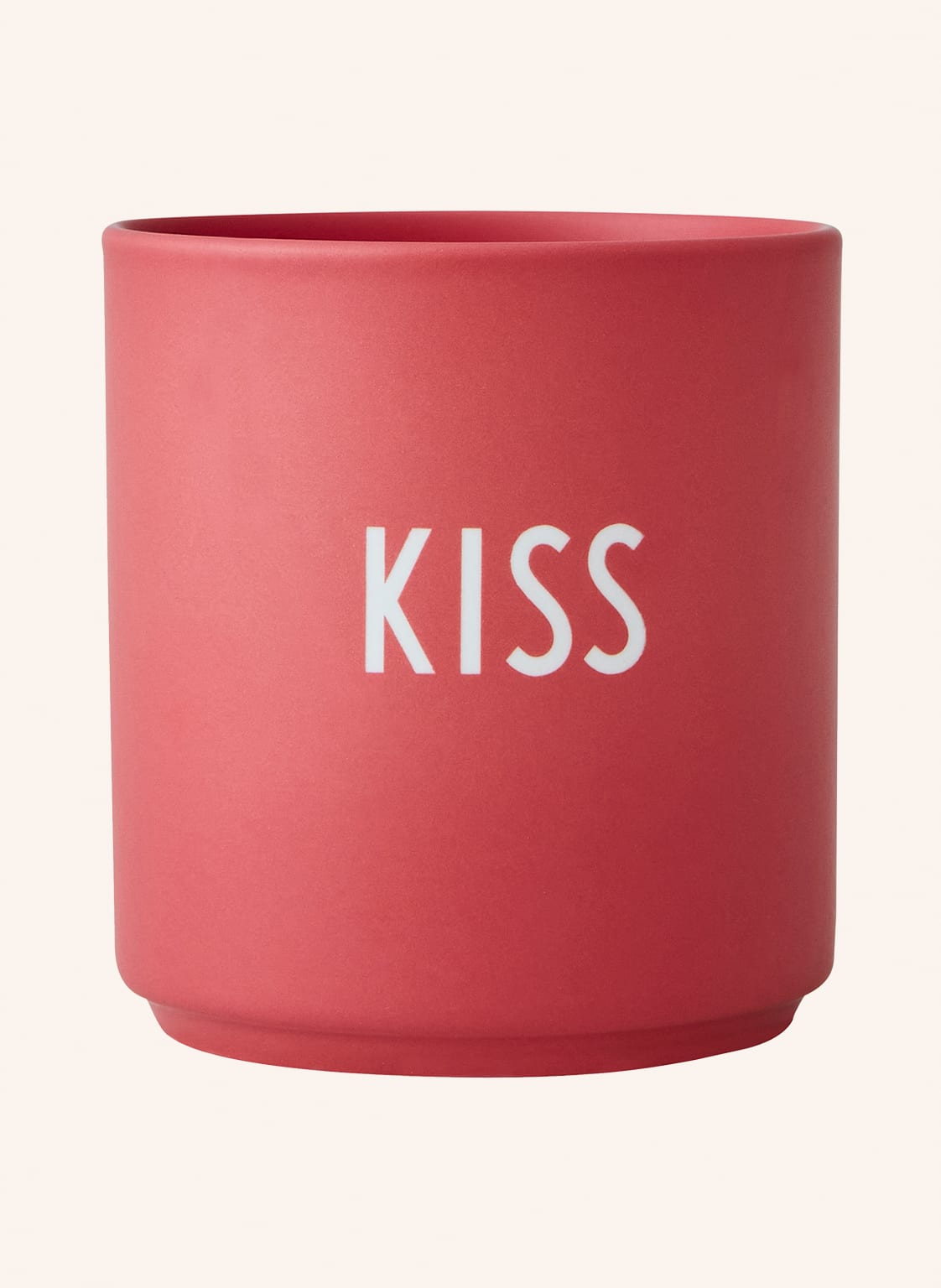 Image of Design Letters Becher Kiss rot