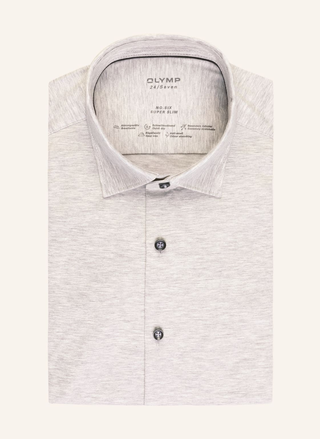 Image of Olymp Jerseyhemd No. Six 24/Seven Super Slim silber