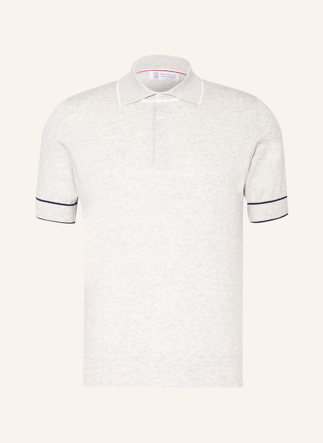 Image of Brunello Cucinelli Jersey-Poloshirt grau