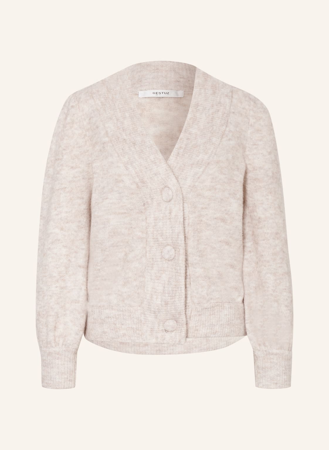 Image of Gestuz Strickjacke Alphagz Mit Alpaka weiss