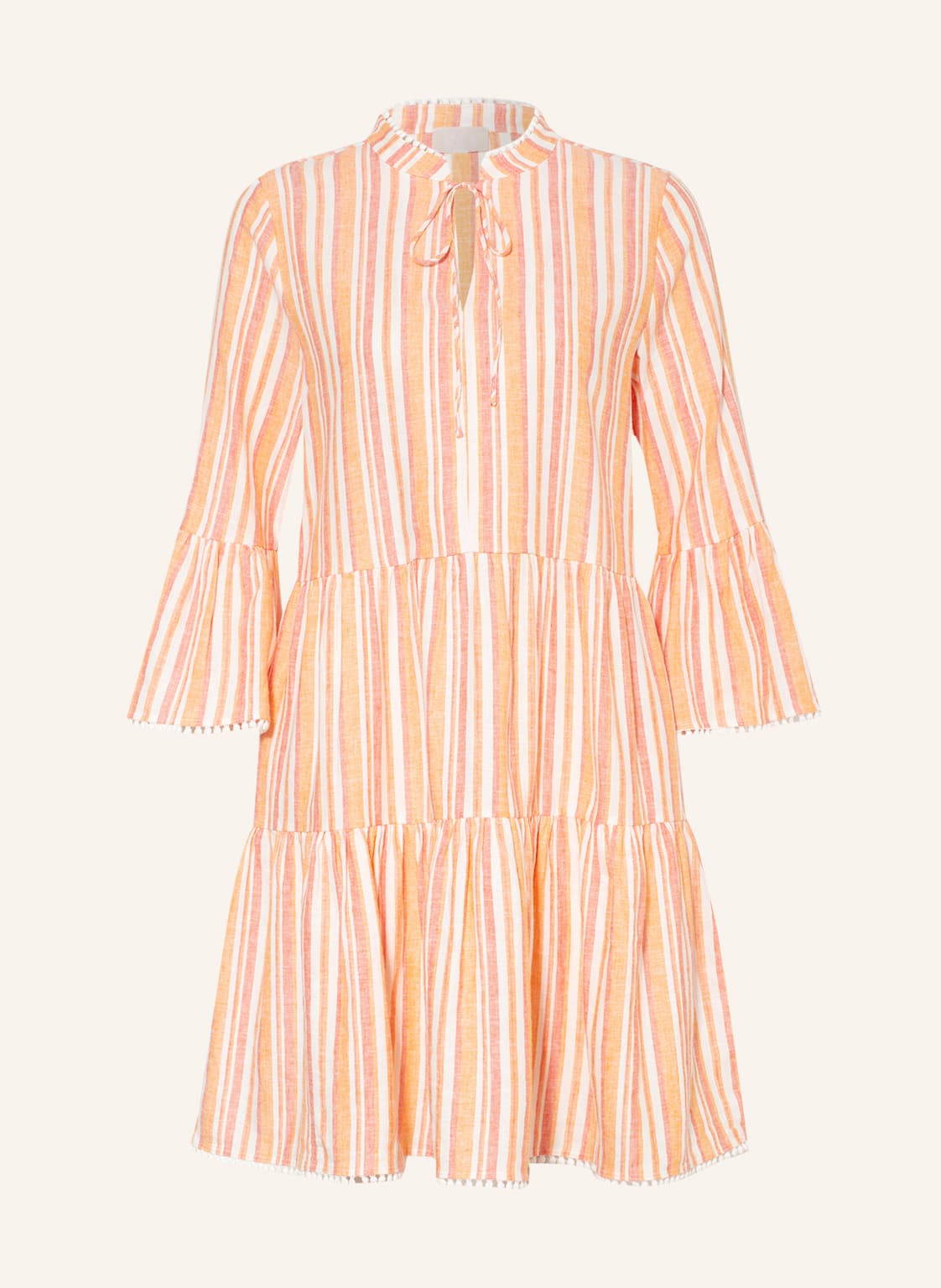 Image of Mrs & Hugs Kleid Mit Leinen orange