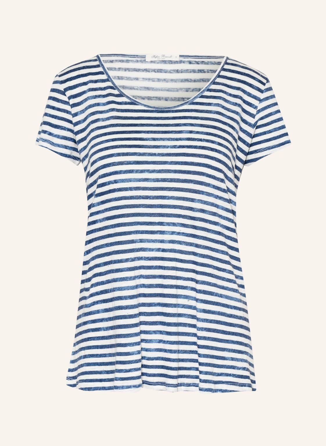 Image of Stefan Brandt T-Shirt Sienna Aus Leinen blau