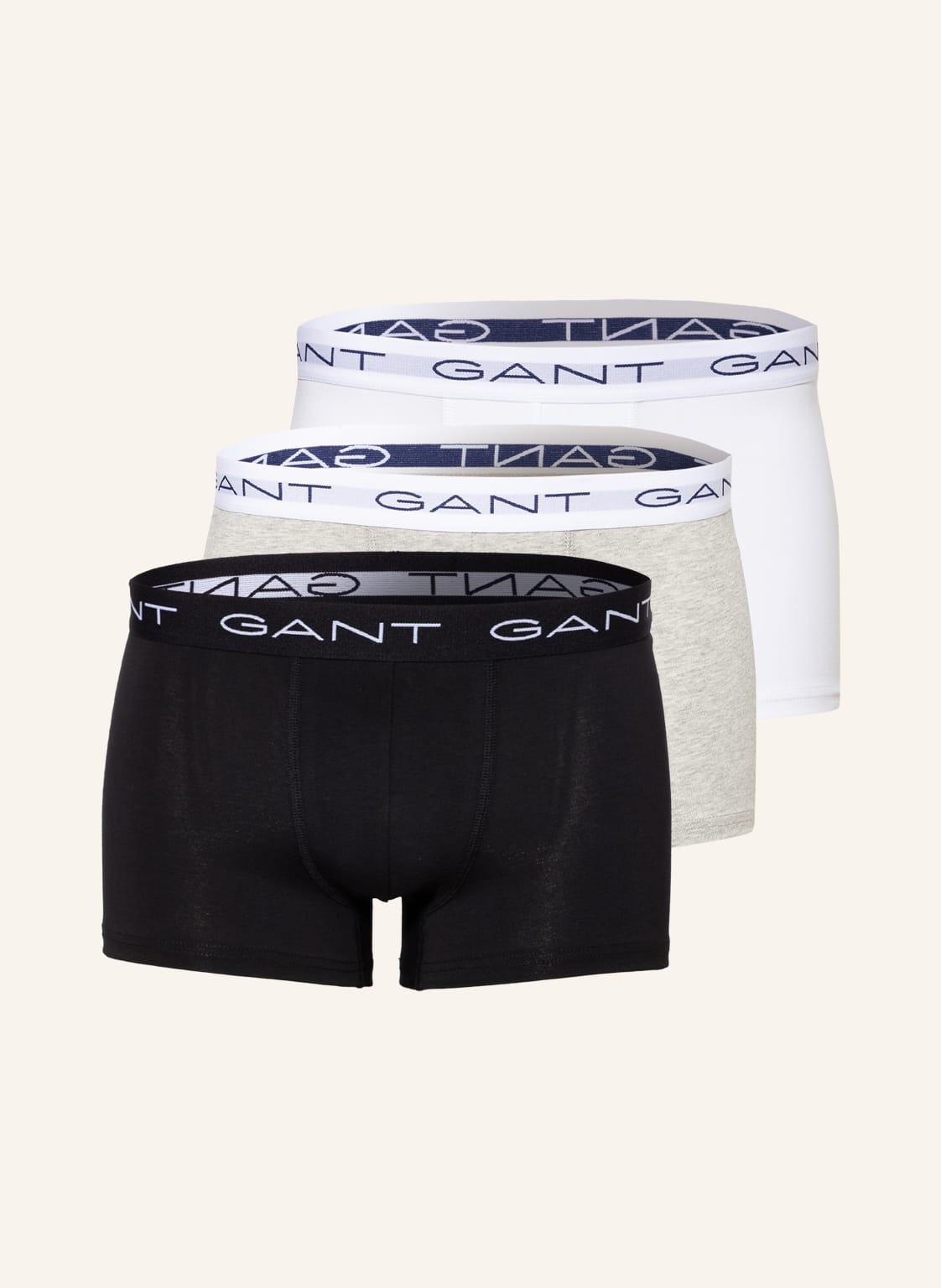 Image of Gant 3er-Pack Boxershorts grau