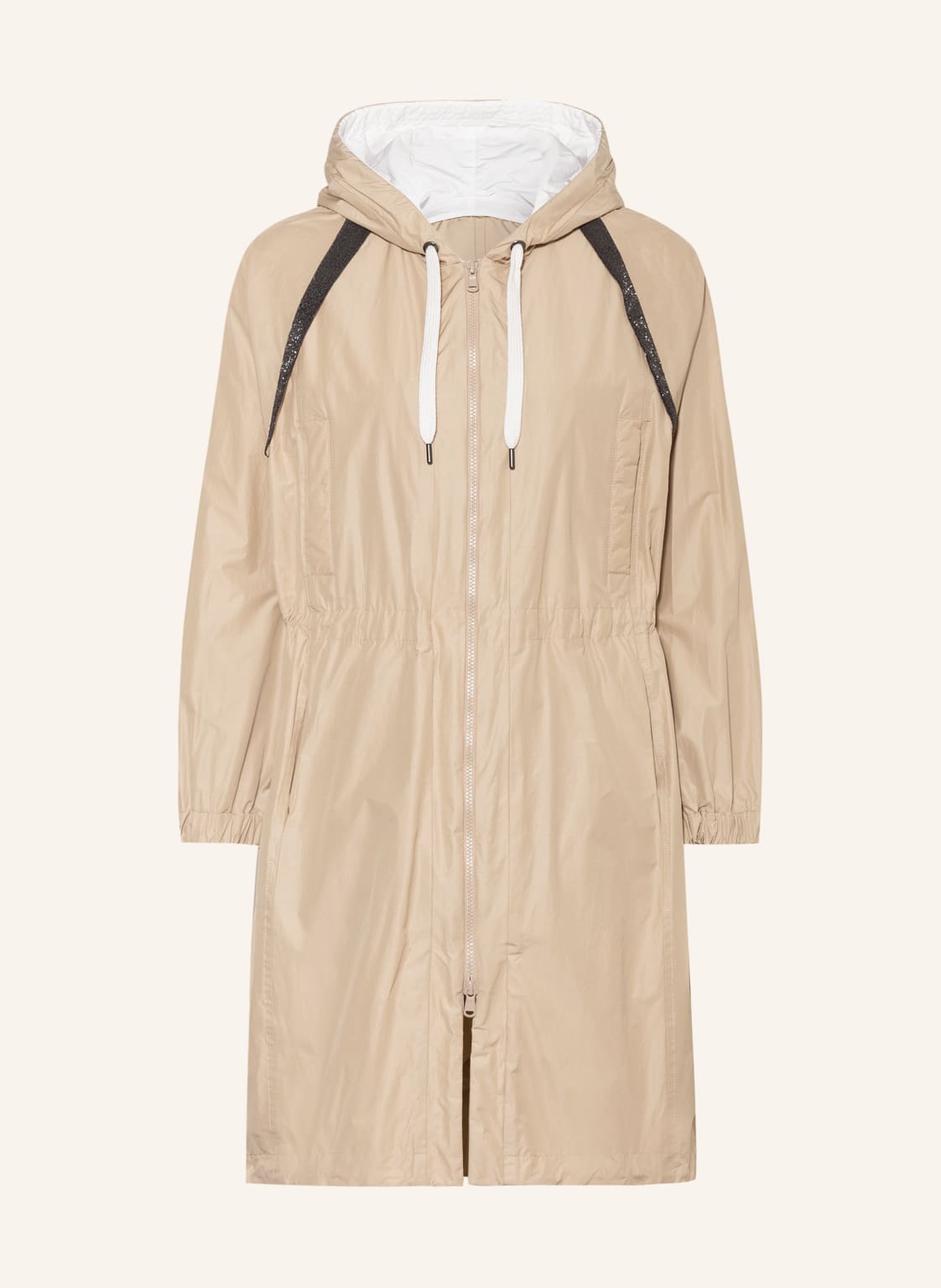 Image of Brunello Cucinelli Regenmantel Mit Perlen braun