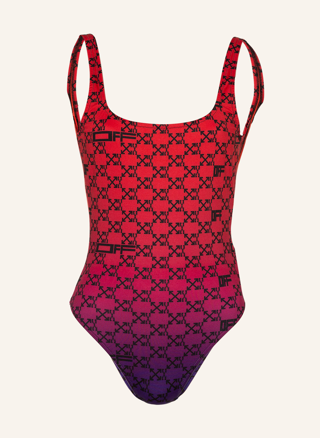 Image of Off-White Badeanzug rot