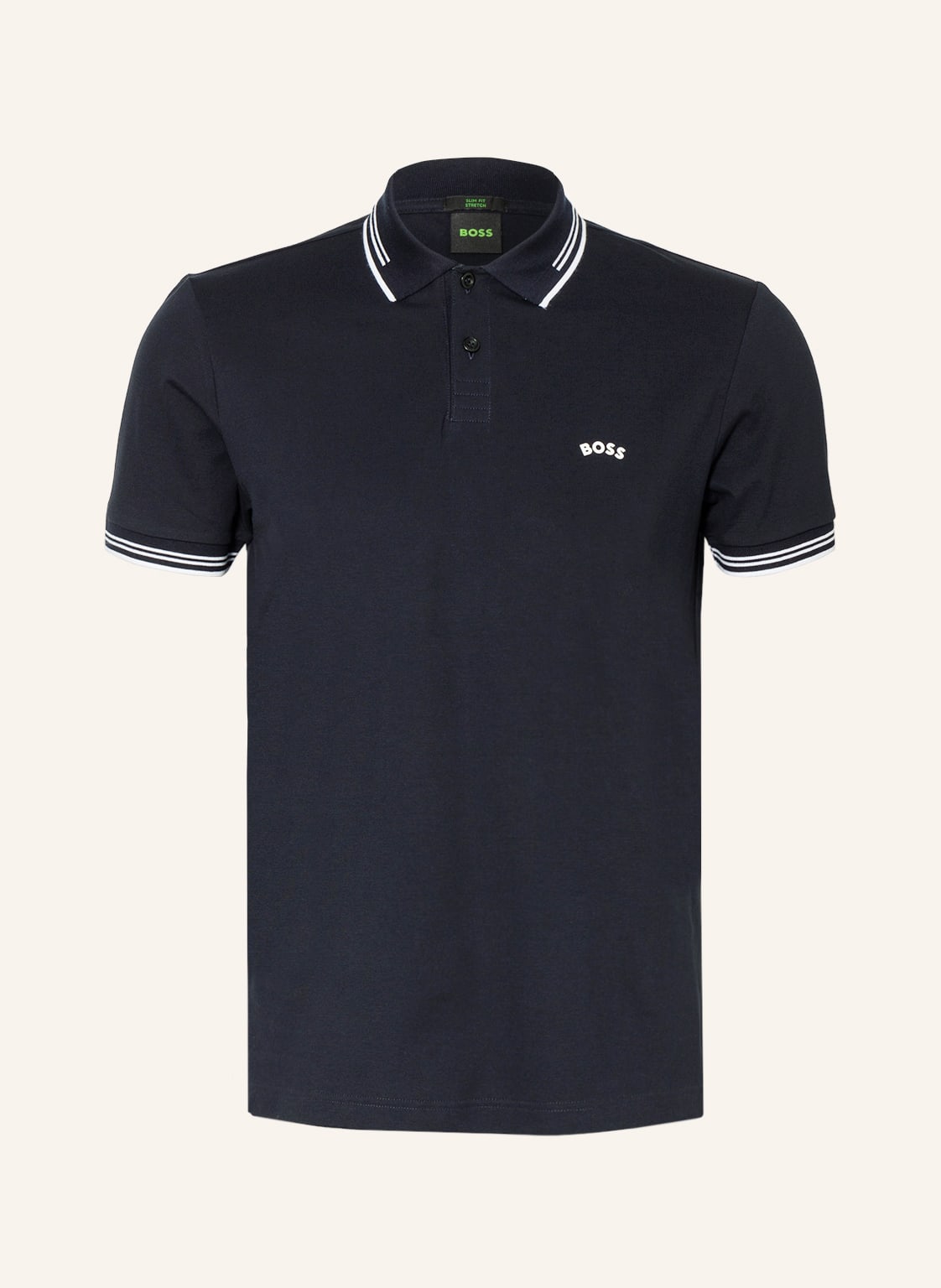 Image of Boss Piqué-Poloshirt Paul Slim Fit blau