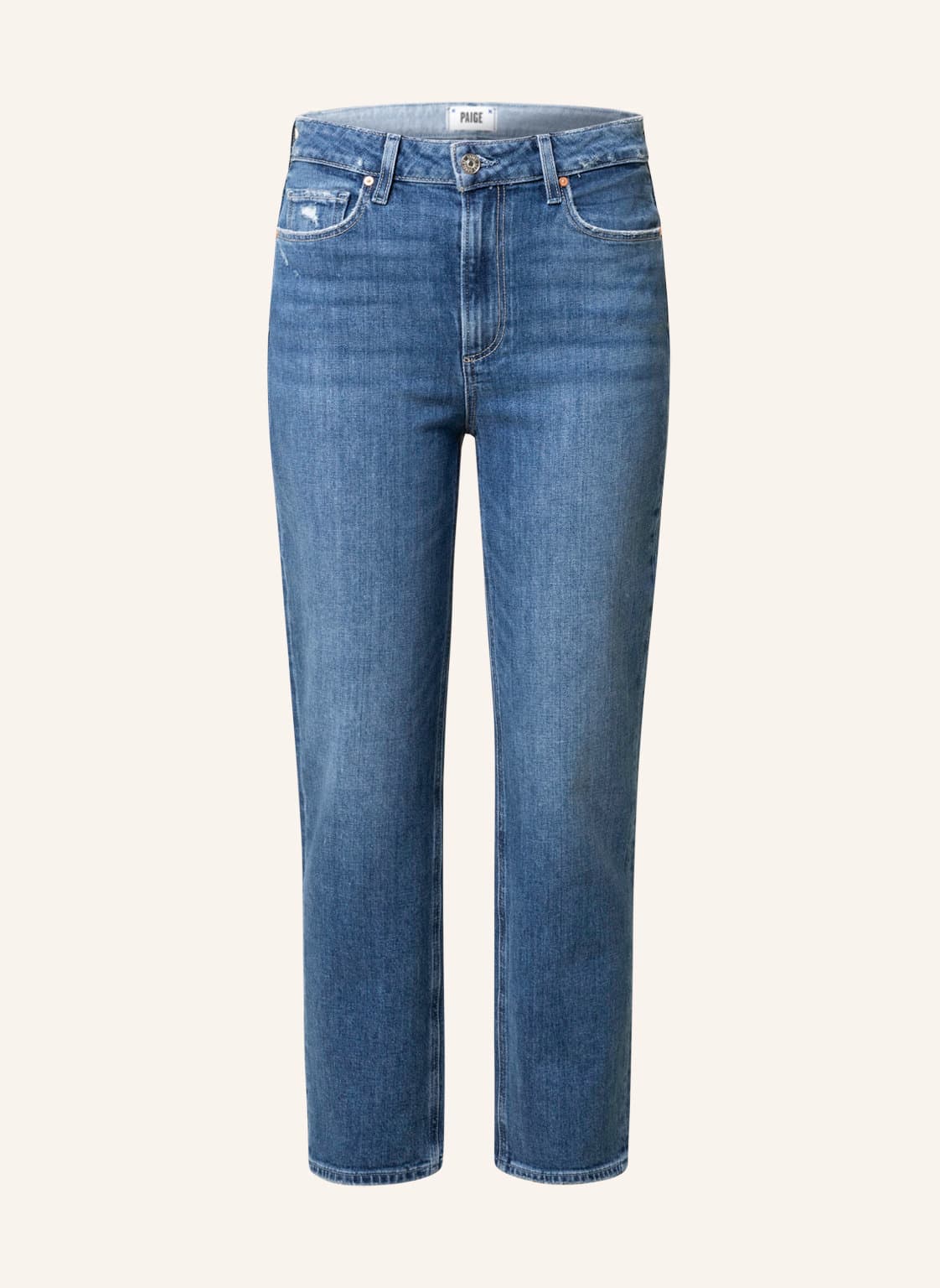 Image of Paige Straight Jeans Sarah blau