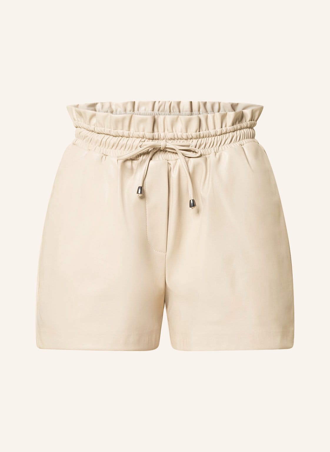 Image of Mrs & Hugs Shorts In Lederoptik beige