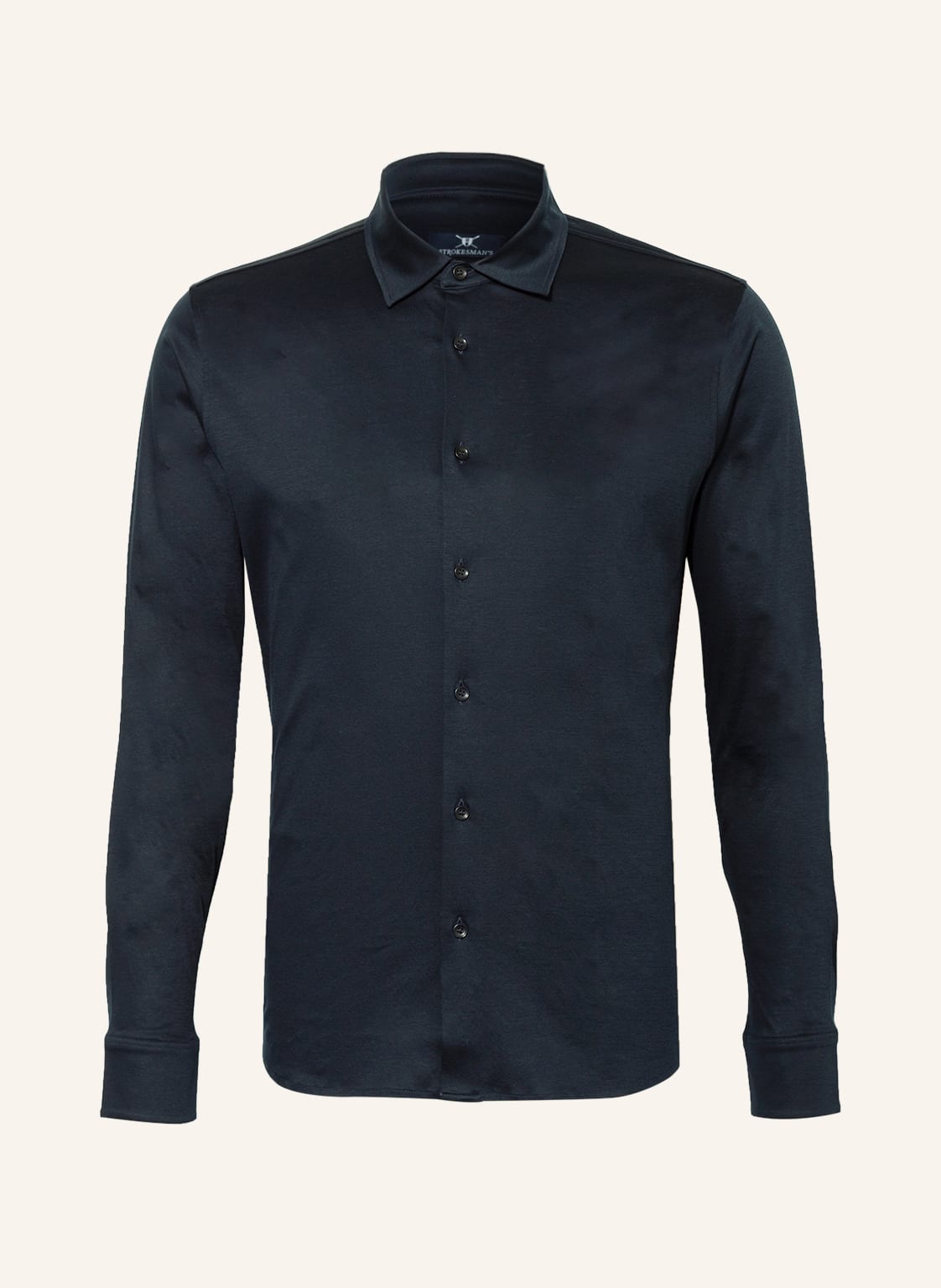 Image of Strokesman's Jerseyhemd Slim Fit blau