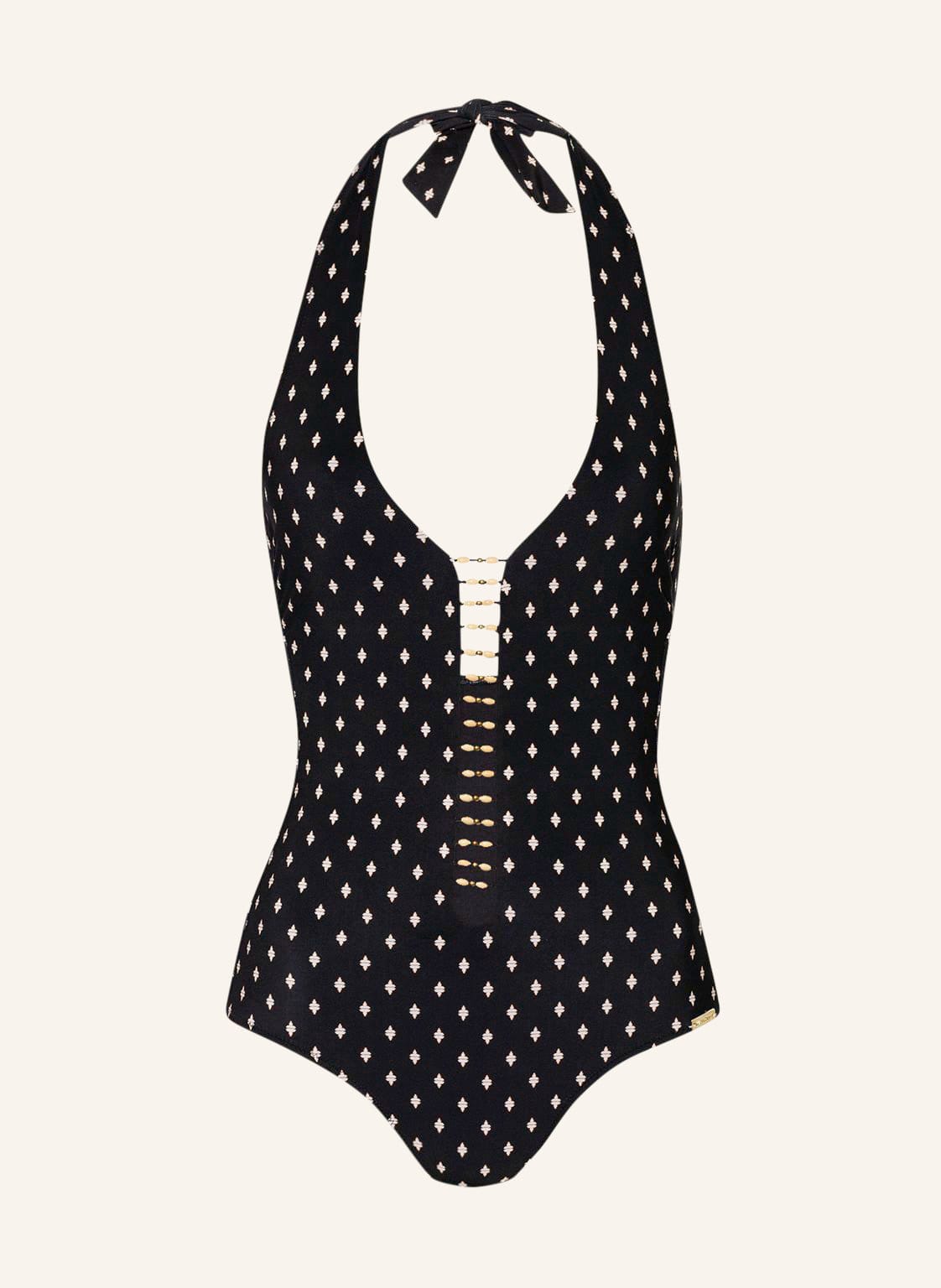 Image of Watercult Neckholder-Badeanzug Soul Spots schwarz