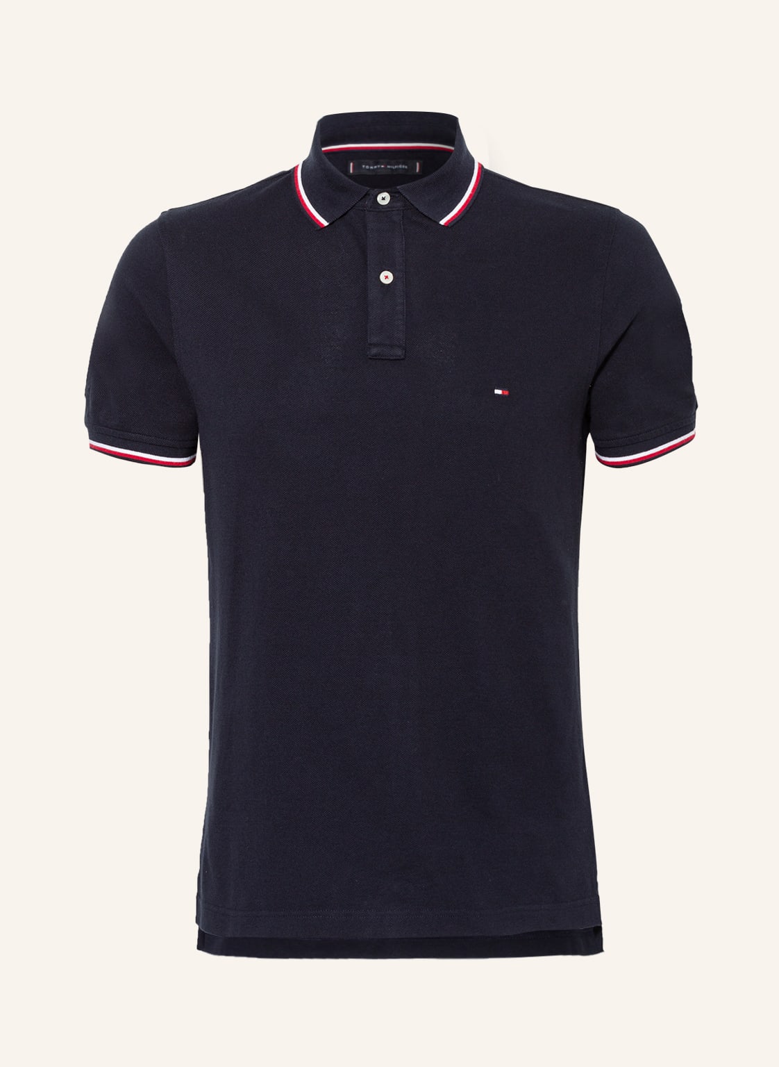 Image of Tommy Hilfiger Piqué-Poloshirt Slim Fit blau