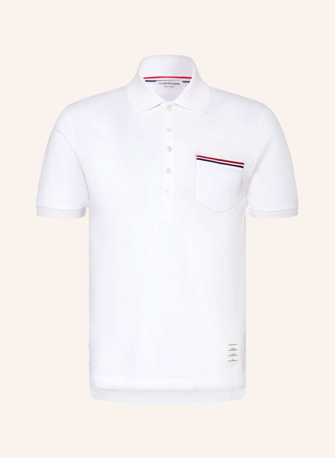 Image of Thom Browne. Piqué-Poloshirt weiss