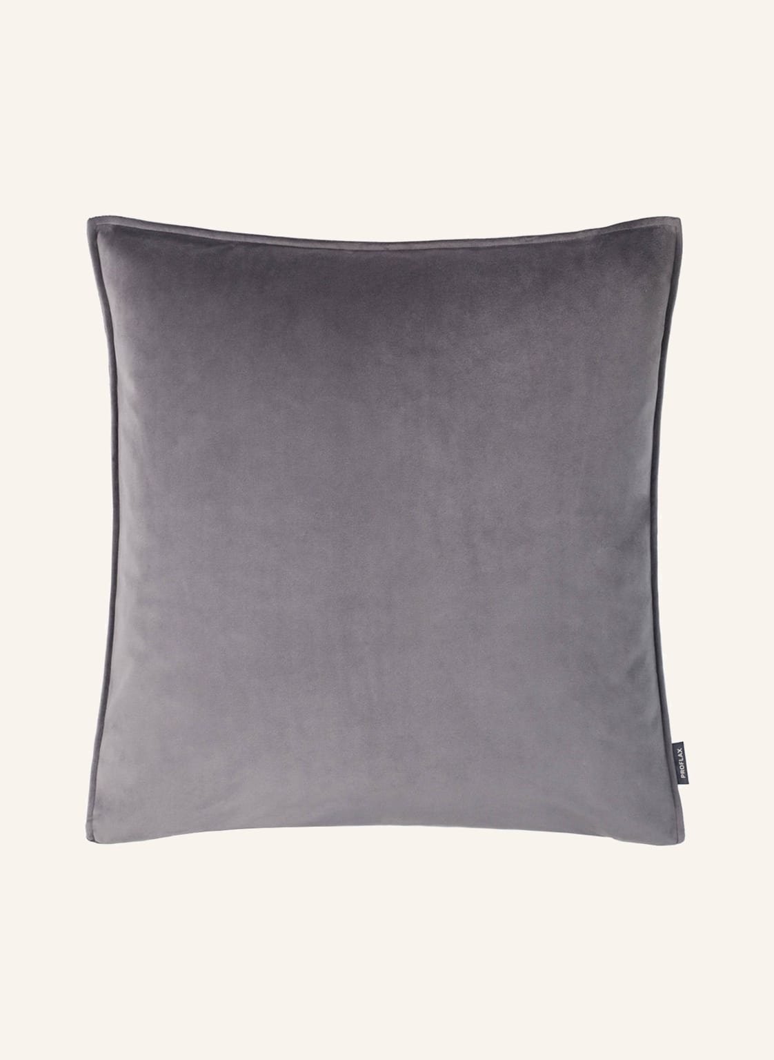Image of Proflax Samt-Dekokissenhülle Milano grau