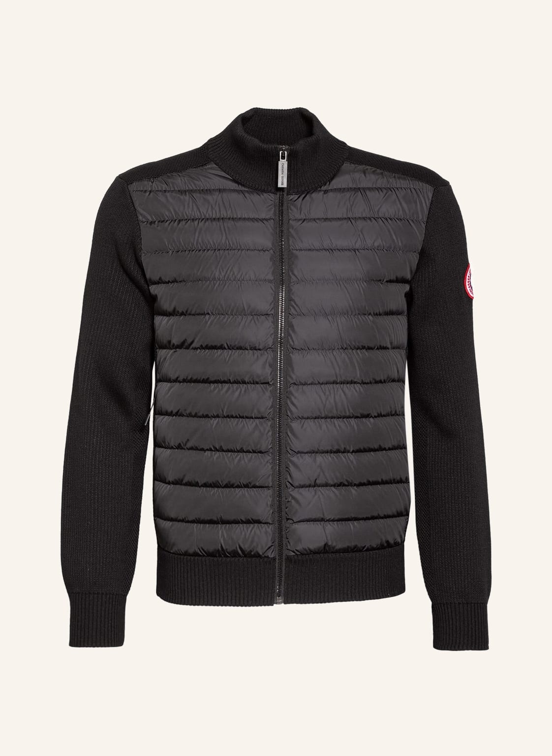 Image of Canada Goose Strickjacke Hybrdige Im Materialmix schwarz