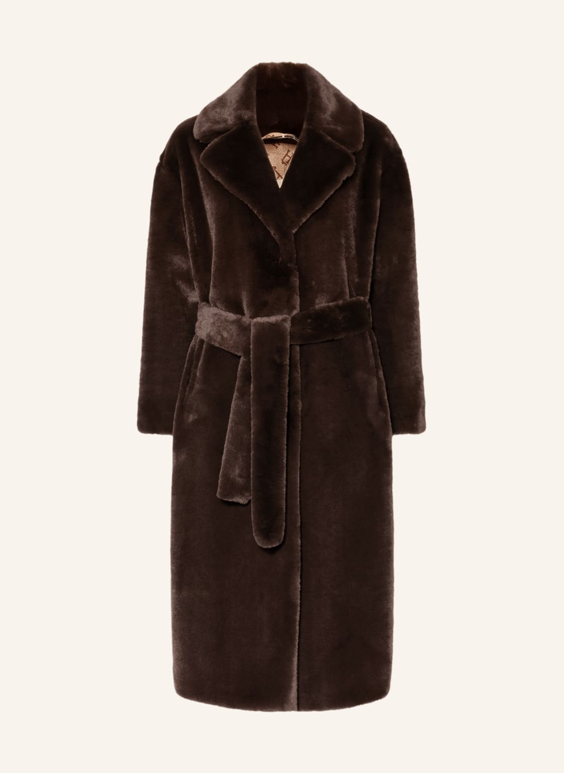 Image of Herno Kunstfell-Mantel braun