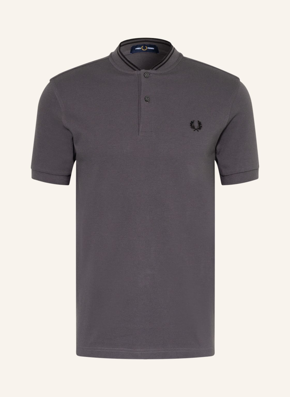Image of Fred Perry Piqué-Poloshirt m4526 grau
